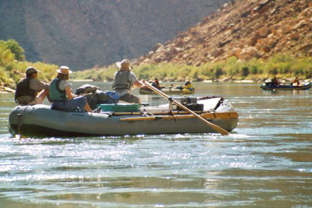 Boating down the Colorado River